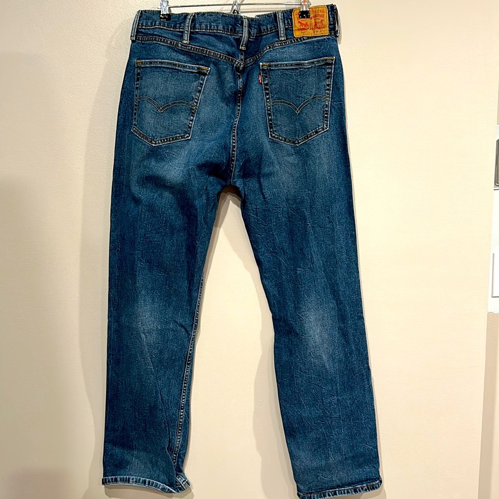 Levi's Men's Straight Jeans in Dark Blue Denim